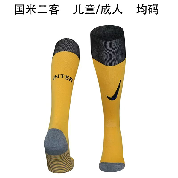 24-25 Season Inter Milan Third Yellow Color Football Socks