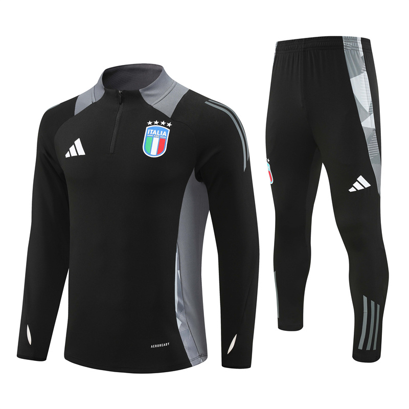 24-25 Season Italy Black Color Football Sweater Set