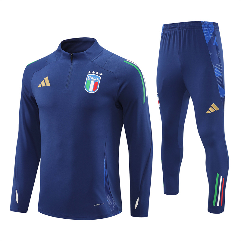 24-25 Season Italy Dark-Blue Color Football Sweater Set