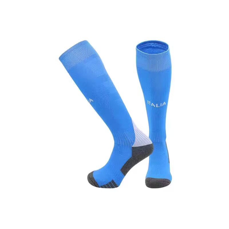 2024 Euro Cup Italy Home Blue Color Football Socks