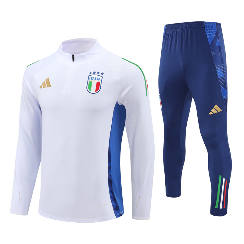 24-25 Season Italy White Color Football Sweater Set