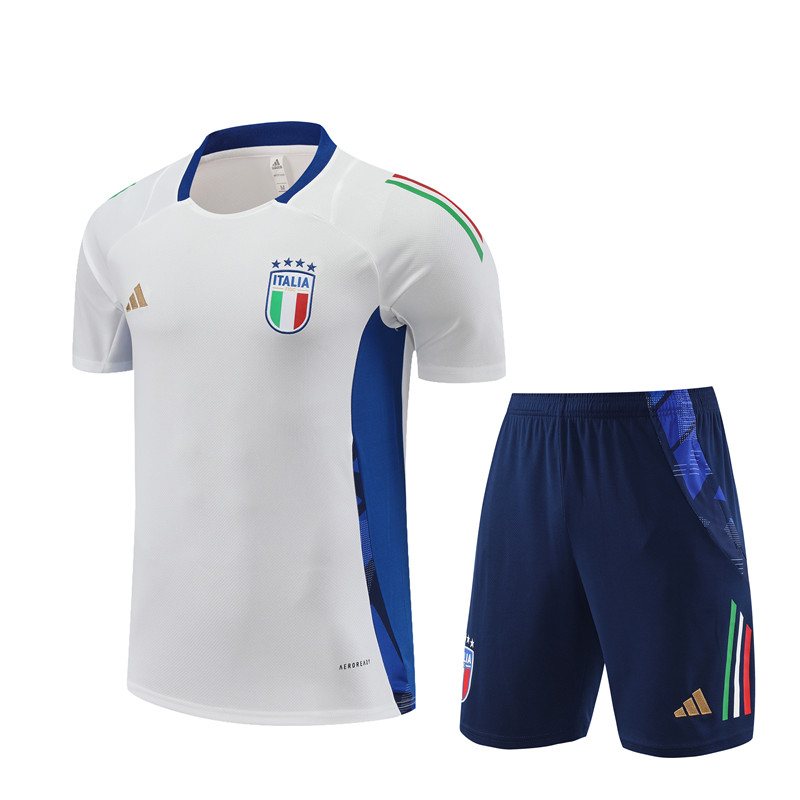 24-25 Season Italy White Color Pre-Match Football Training Suit