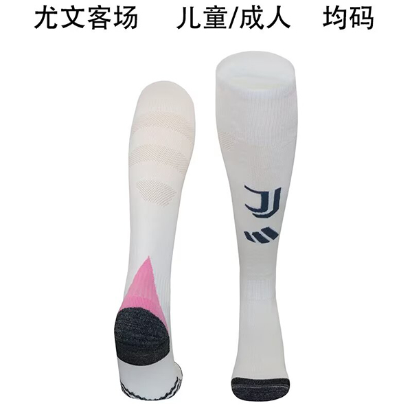 24-25 Season Juventus Away White Color Football Socks