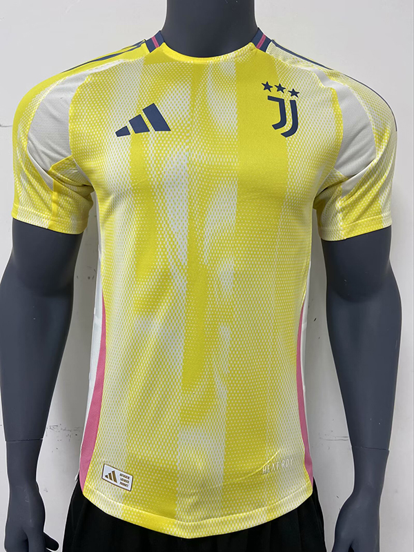 24-25 Season Juventus Away Yellow Color Football Shirt(Player Version)