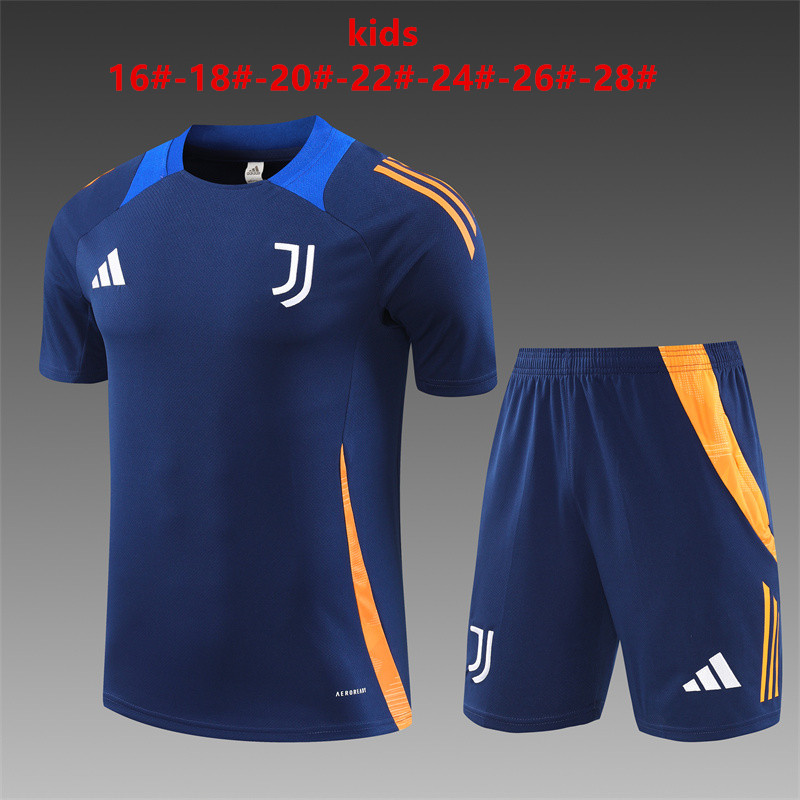 24-25 Season Juventus Dark-Blue Color Kids Football Training Suit