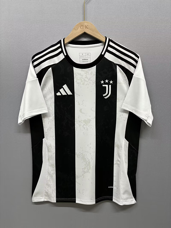 24-25 Season Juventus Home Black-White Color Football Jersey