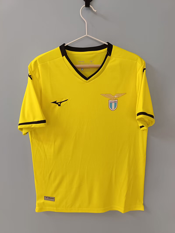 24-25 Season Lazio Away Yellow Color Football Jersey