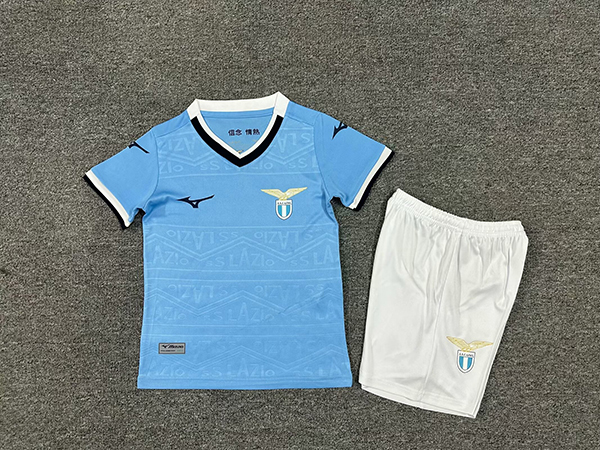 24-25 Season Lazio Home Blue Color Kids Football Uniform