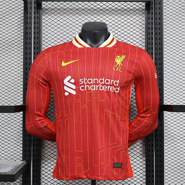 24-25 Season Liverpool Home Red Color Long Sleeve Football Jersey