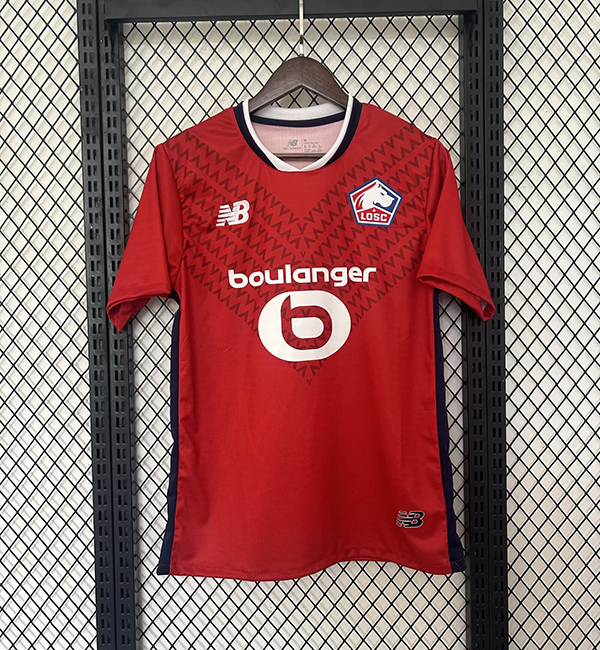 24-25 Season Lille Home Red Color Football Jersey