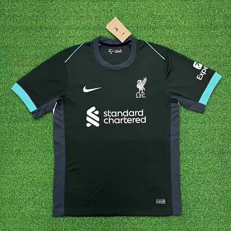 24-25 Season Liverpool Away Black Color Football Jersey