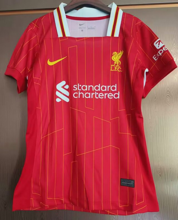 24-25 Season Liverpool Home Red Color Women Soccer Jersey