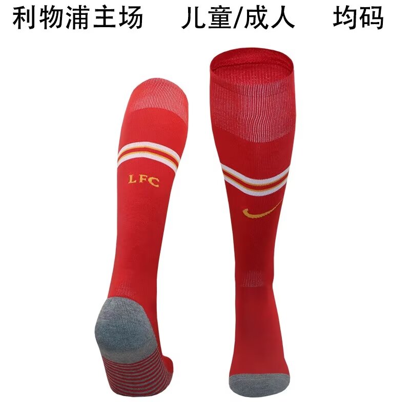 24-25 Season Liverpool Home Red Color Football Socks