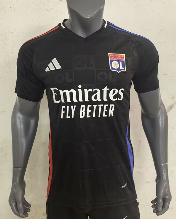 24-25 Season Lyon Away Black Color Football Jersey