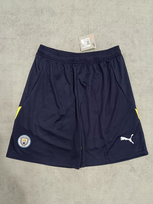 24-25 Season Man City Away Dark-Blue Color Football Shorts