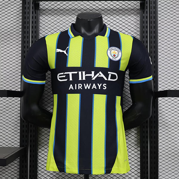 24-25 Season Manchester City Away Green Football Jersey(Player Version)