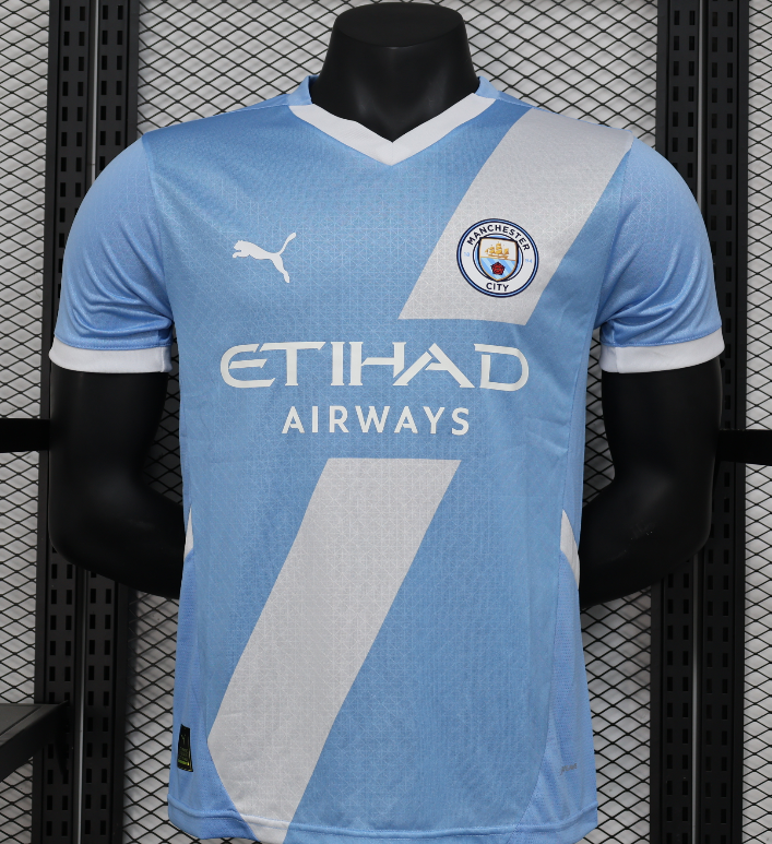 24-25 Season Manchester City Blue Color Pre-Match Training Shirt