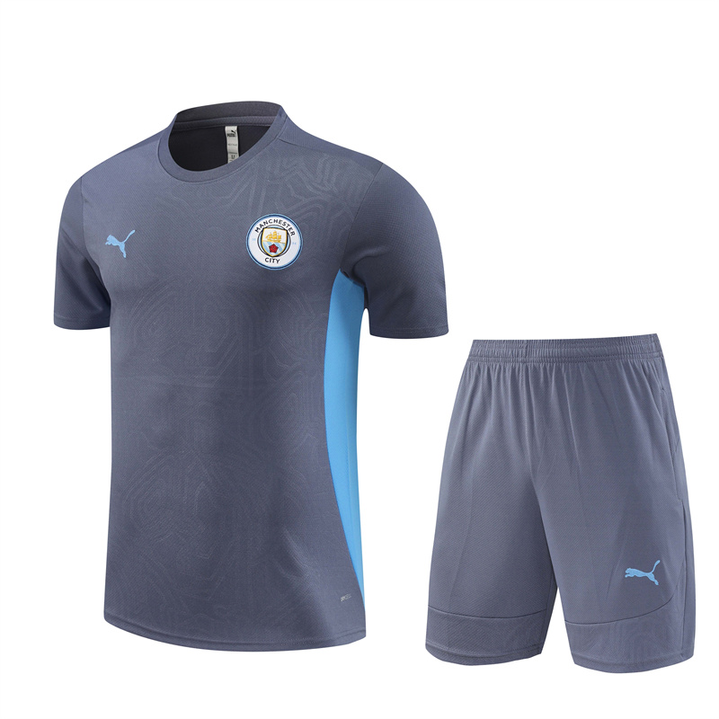 24-25 Season Manchester City Grey Color Pre-Match Football Training Suit