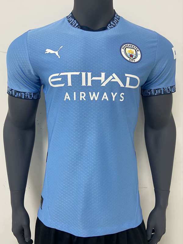 24-25 Season Manchester City Home Blue Color Football Jersey(Player Version)