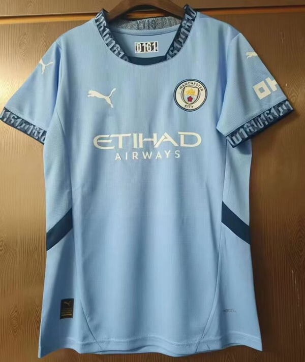 24-25 Season Manchester City Home Blue Color Women Football Jersey