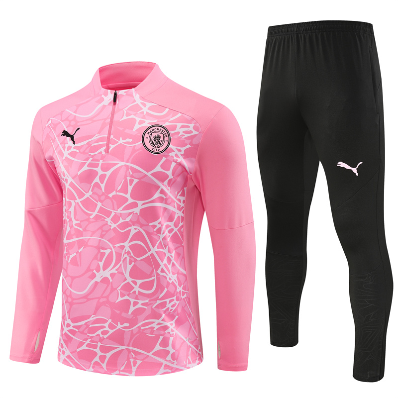 24-25 Season Man City Pink Color Football Sweater Set