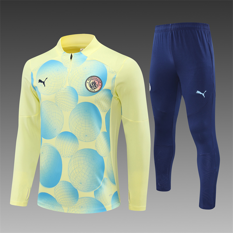 24-25 Season Manchester City Yellow Color Football Sweater Set