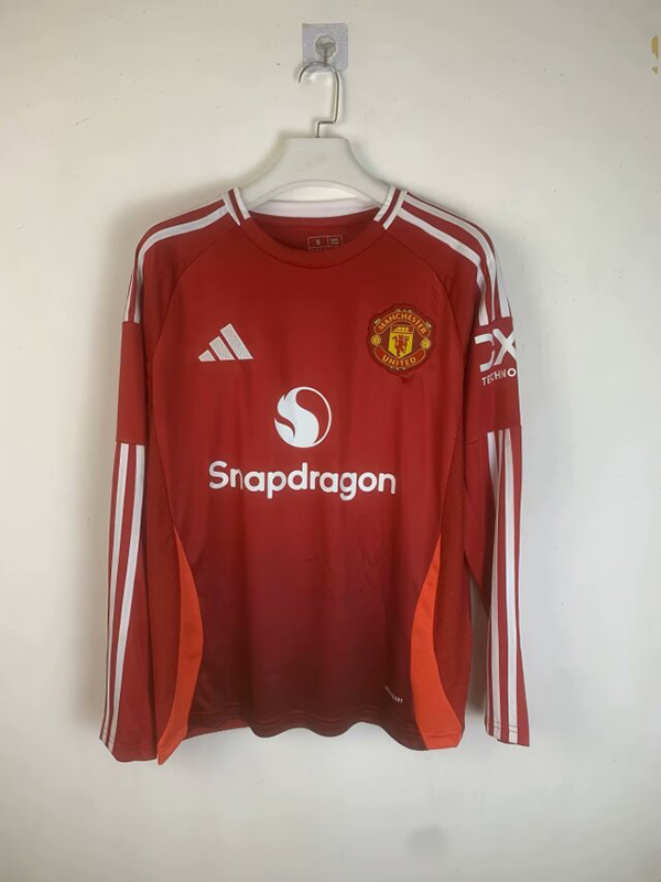 24-25 Season Manchester United Home Red Long Sleeve Football Jersey