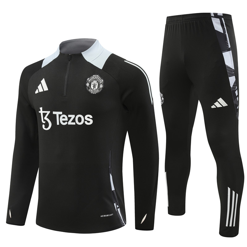 24-25 Season Manchester United Black Color Football Sweater Set