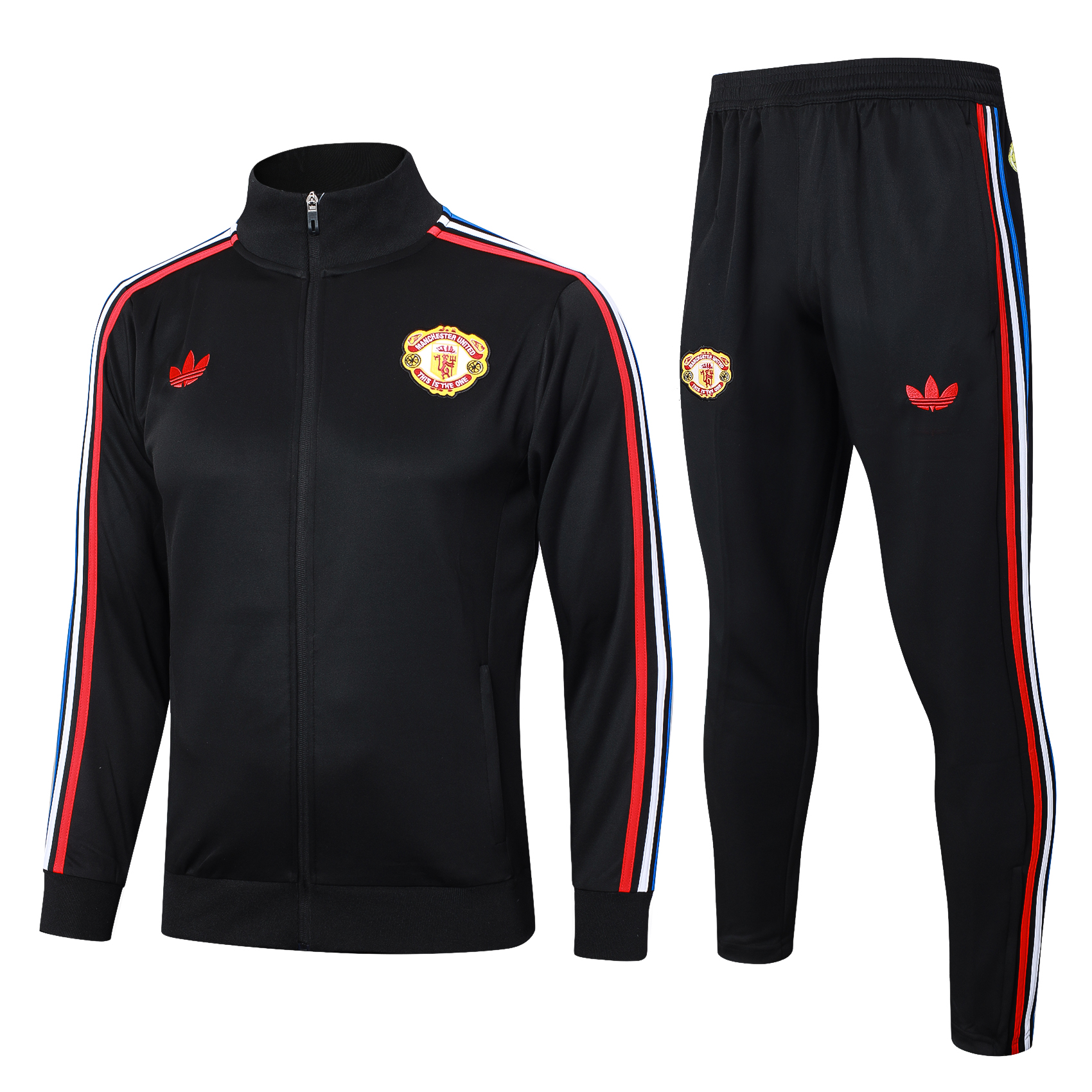 24-25 Season Manchester United Black Color Football Tracksuit