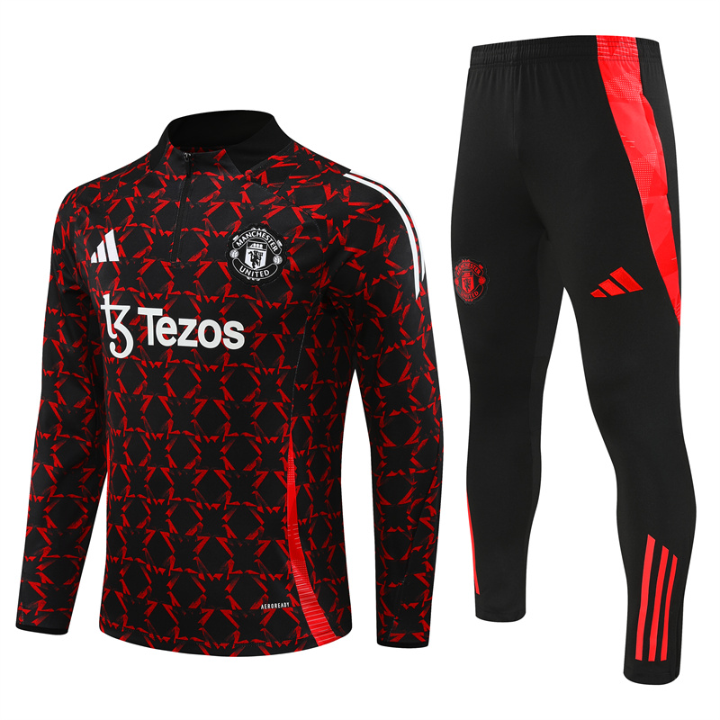 24-25 Season Manchester United Dark-Red Color Football Sweater Set