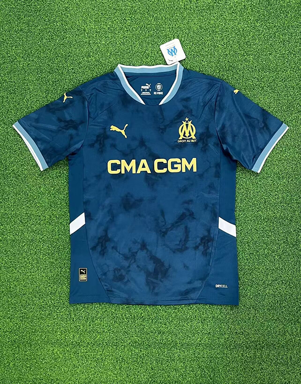 24-25 Season Marseille Away Dark-Blue Color Football Jersey