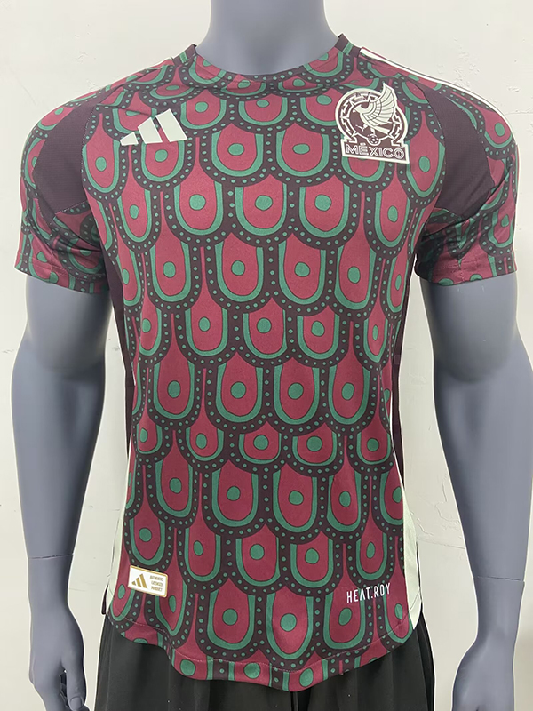 24-25 Season Mexico Home Red Color Football Jersey(Player Version)