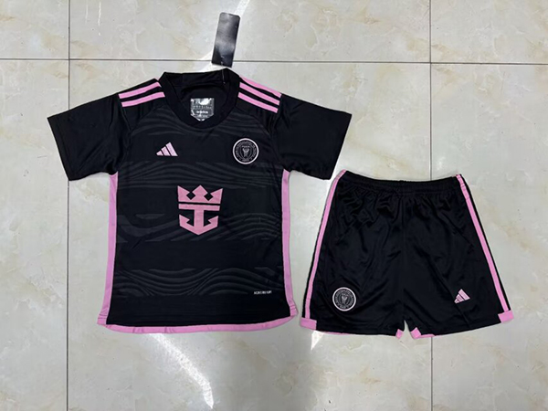 24-25 Season Inter Miami Away Black Color Kids Football Uniform