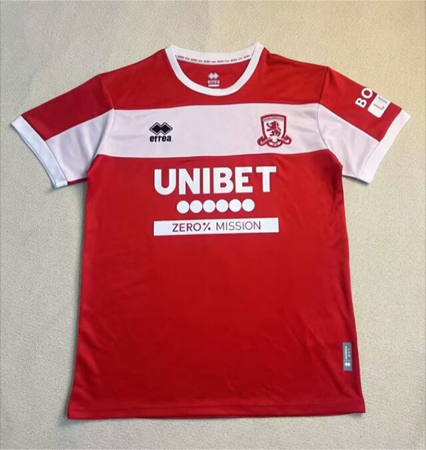 24-25 Season Middlesbrough Home Red Color Football Jersey