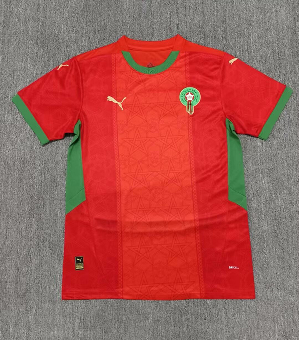 24-25 Season Morocco Home Red Color Football Jersey