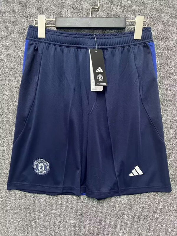 24-25 Season Manchester United Away Blue Color Football Shorts