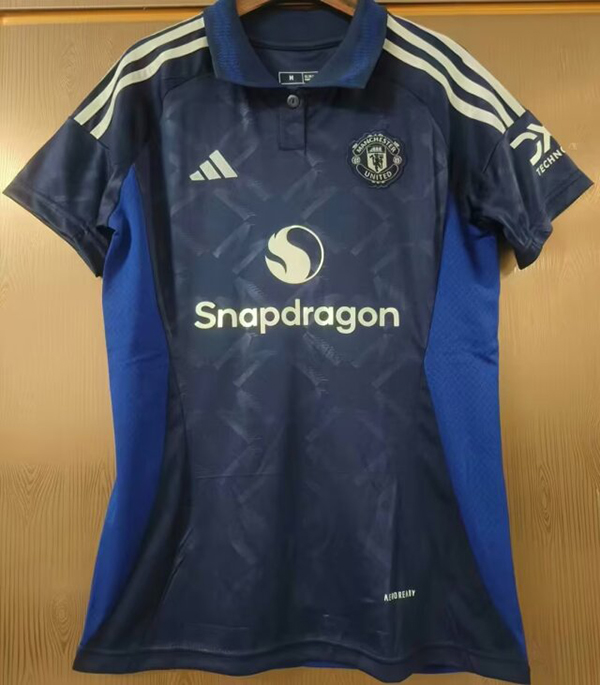 24-25 Season Manchester United Away Dark-Blue Color Women Soccer Jersey