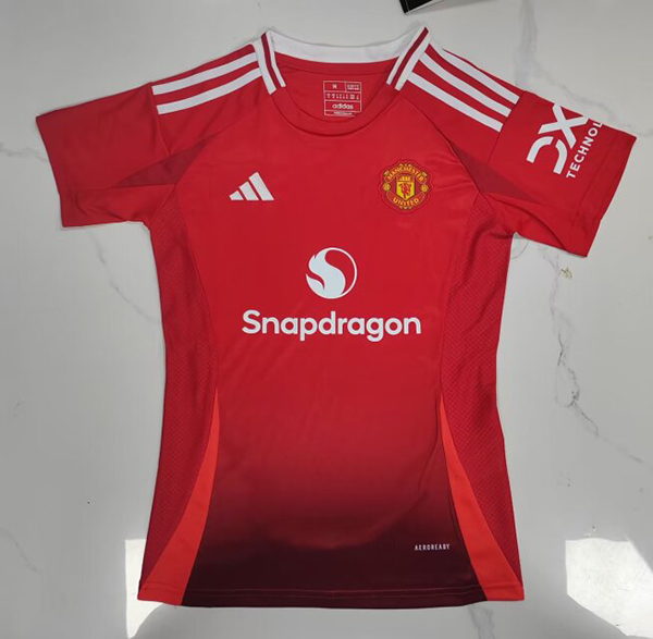 24-25 Season Manchester United Home Red Color Women Soccer Jersey