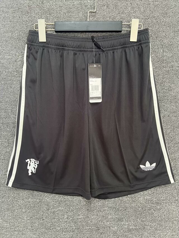 24-25 Season Manchester United Third Black Color Football Shorts