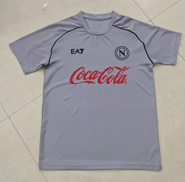 24-25 Season Napoli Grey Color Pre-Match Football Training Shirt