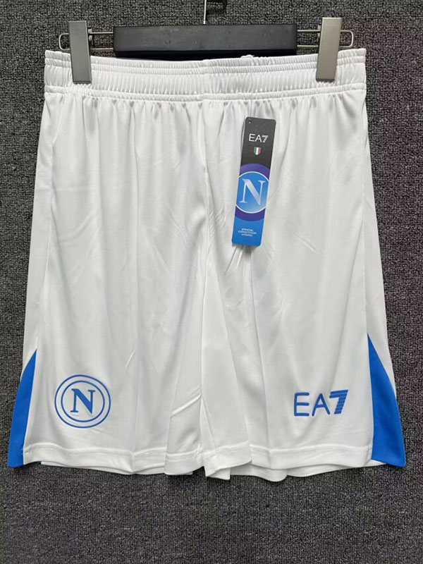 24-25 Season Napoli Home White Color Football Shorts