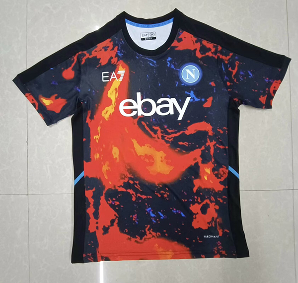 24-25 Season Napoli Orange Color Pre-Match Football Shirt