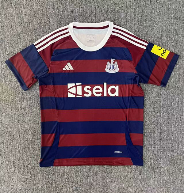 24-25 Season Newcastle Away Red-Blue Color Football Jersey