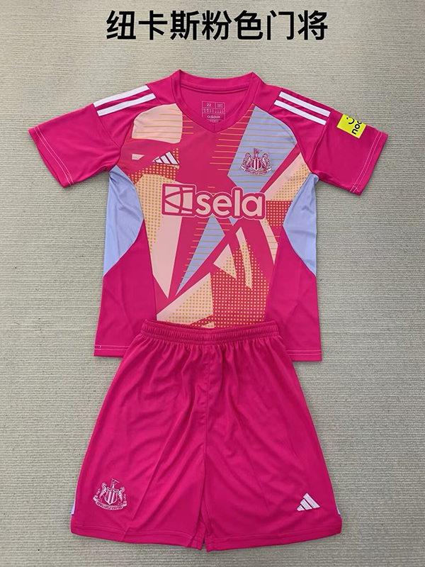 24-25 Season Newcastle Goalkeeper Pink Color Kids Football Kit