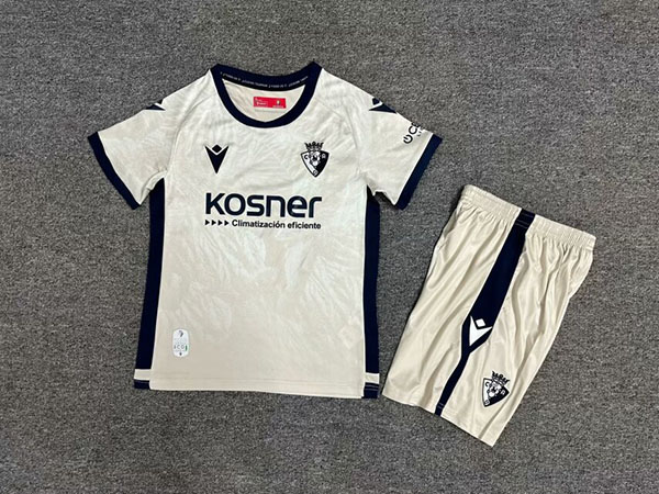 24-25 Season Osasuna Away White Color Kids Football Kit