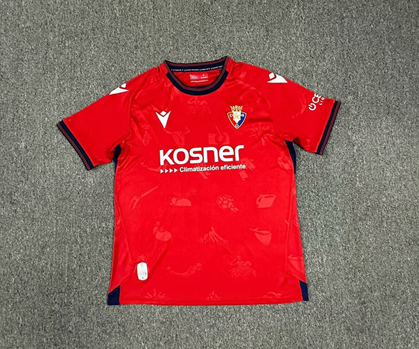 24-25 Season Osasuna Home Red Color Football Jersey