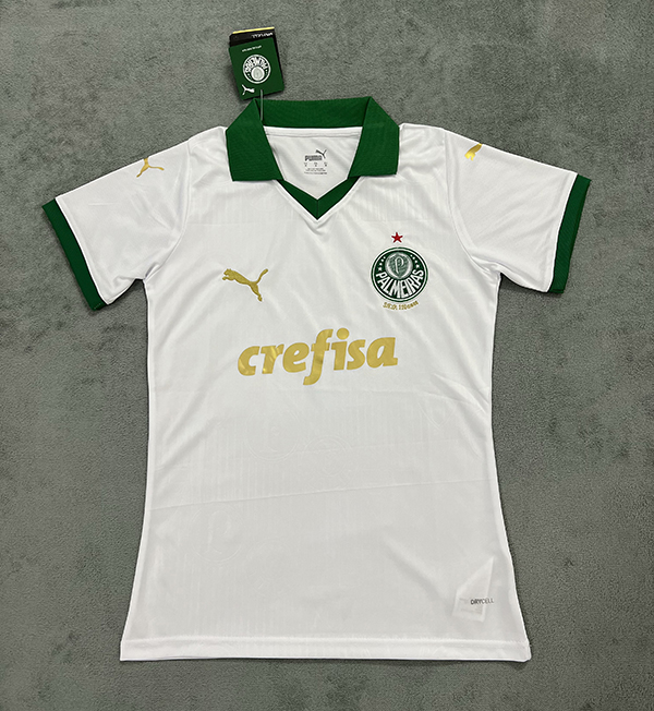 24-25 Season Palmeiras Away White Color Women Soccer Jersey