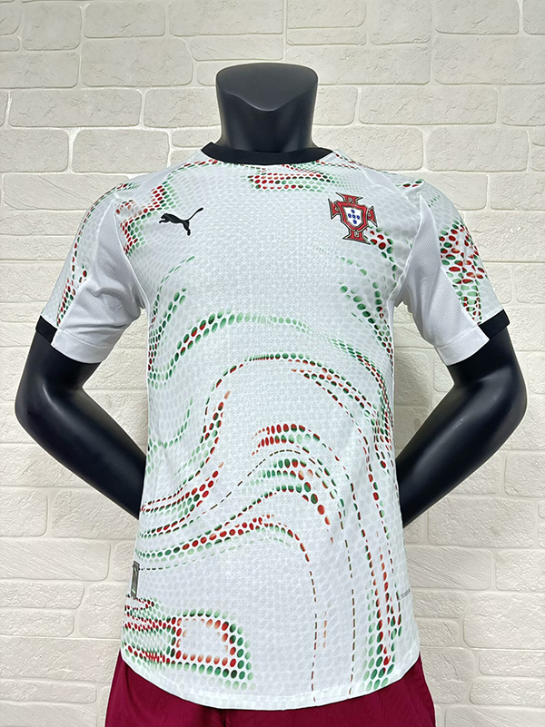 24-25 Season Portugal Away White Color Football Jersey(Player Version)