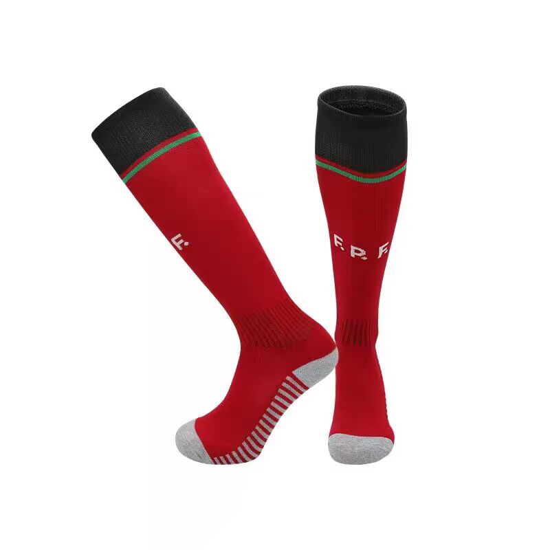 2024 Euro Cup Portugal Home Red Color Football Socks