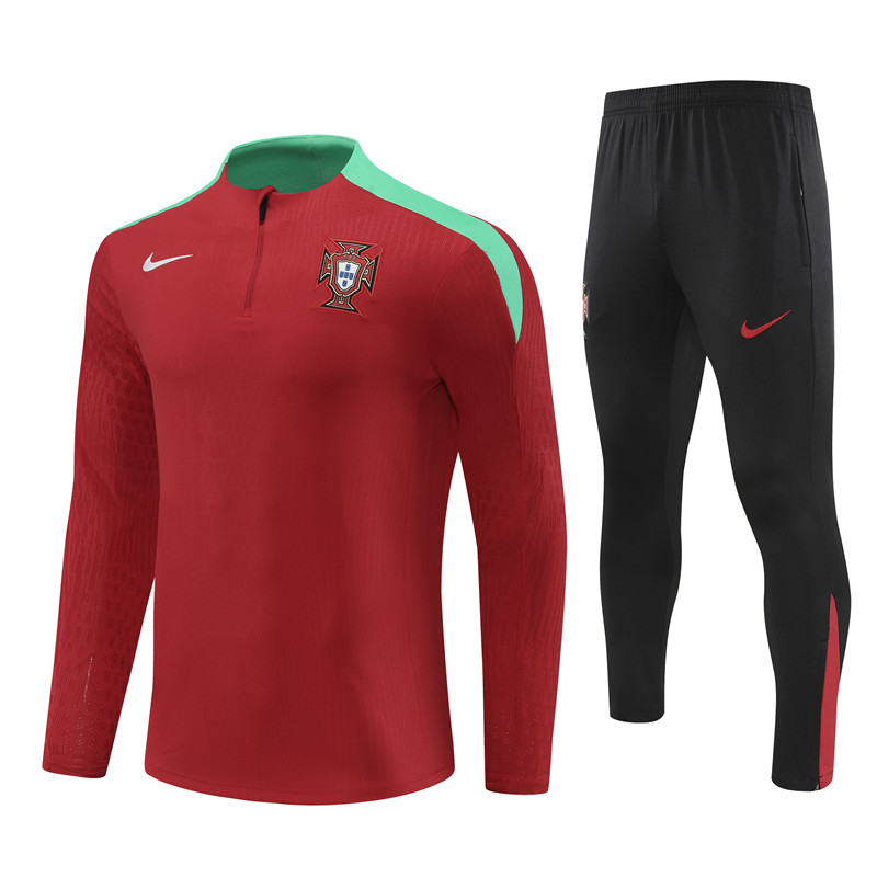 24-25 Season Portugal Red Color Football Sweater Set